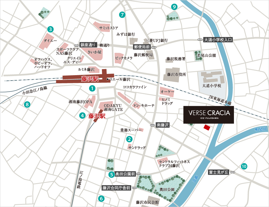 藤沢駅周辺 地図
