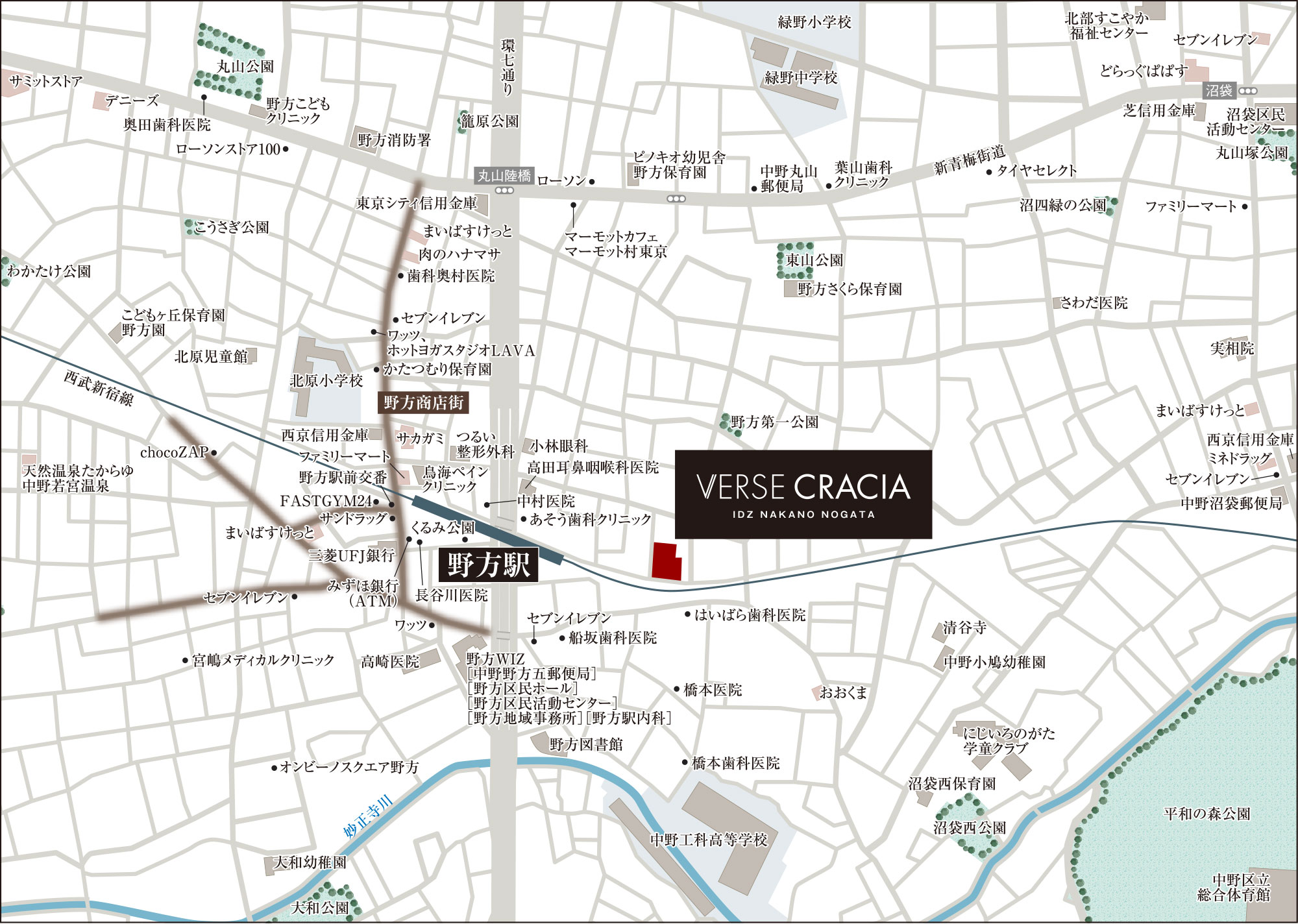現地周辺図